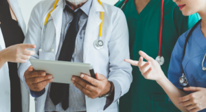 Doctors treating patients